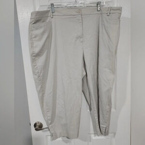 Talbots Light Khaki Perfect Skimmer Curvy Pants in Size 24 W (Wide)